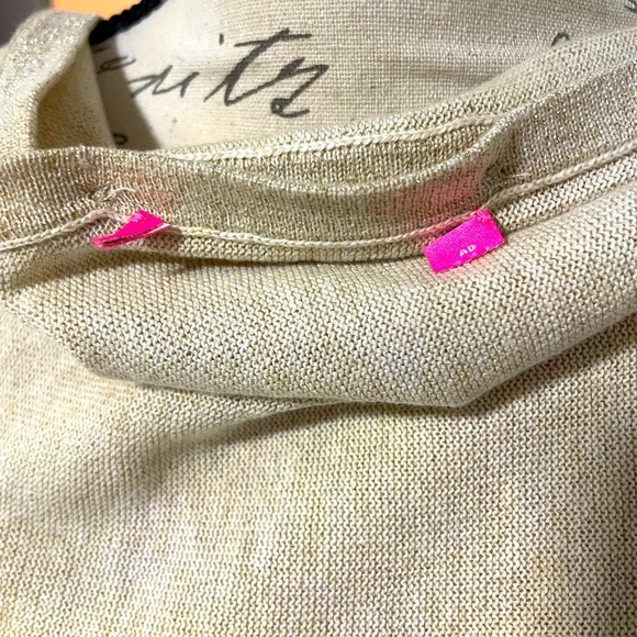 Lilly Pulitzer Valiente Wrap in Heathered Sand Dune with metallic gold buttons - Picture 8 of 8